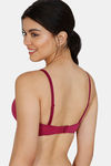 Zivame Padded Non Wired 3/4Th Coverage T-Shirt Bra - Raspberry Radiance — thumbnail 4